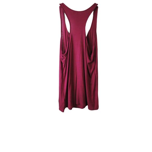 Lauren Conrad Maroon tank sleeveless blouse with decorative front - Picture 2 of 3